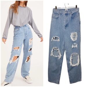 BDG High Rise Baggy Distressed Jeans size 29